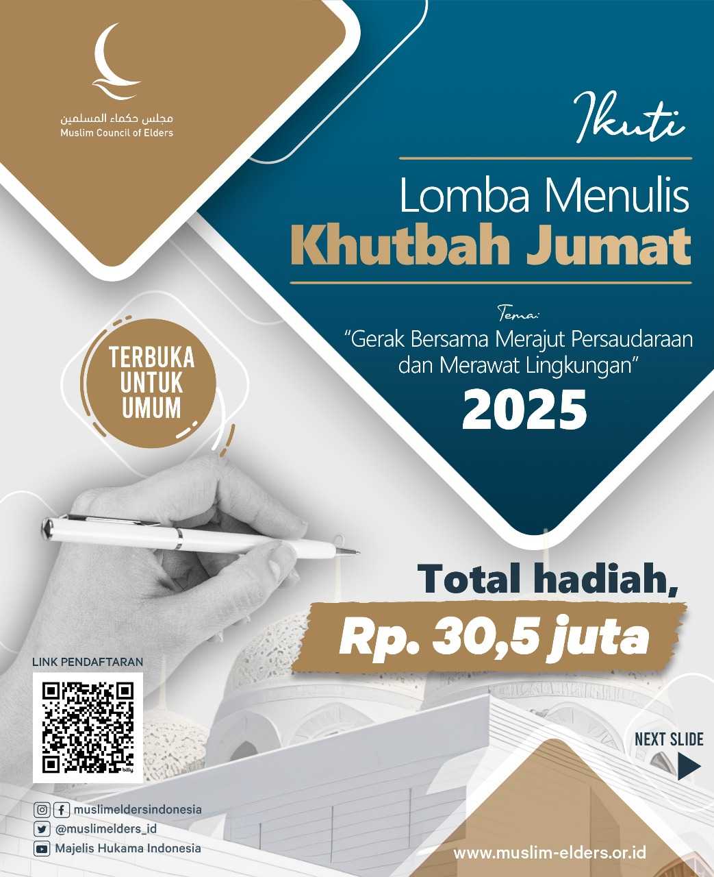 MHM Gelar Lomba Menulis Naskah Khutbah Jumat Berhadiah Total 30,5 Juta Rupiah